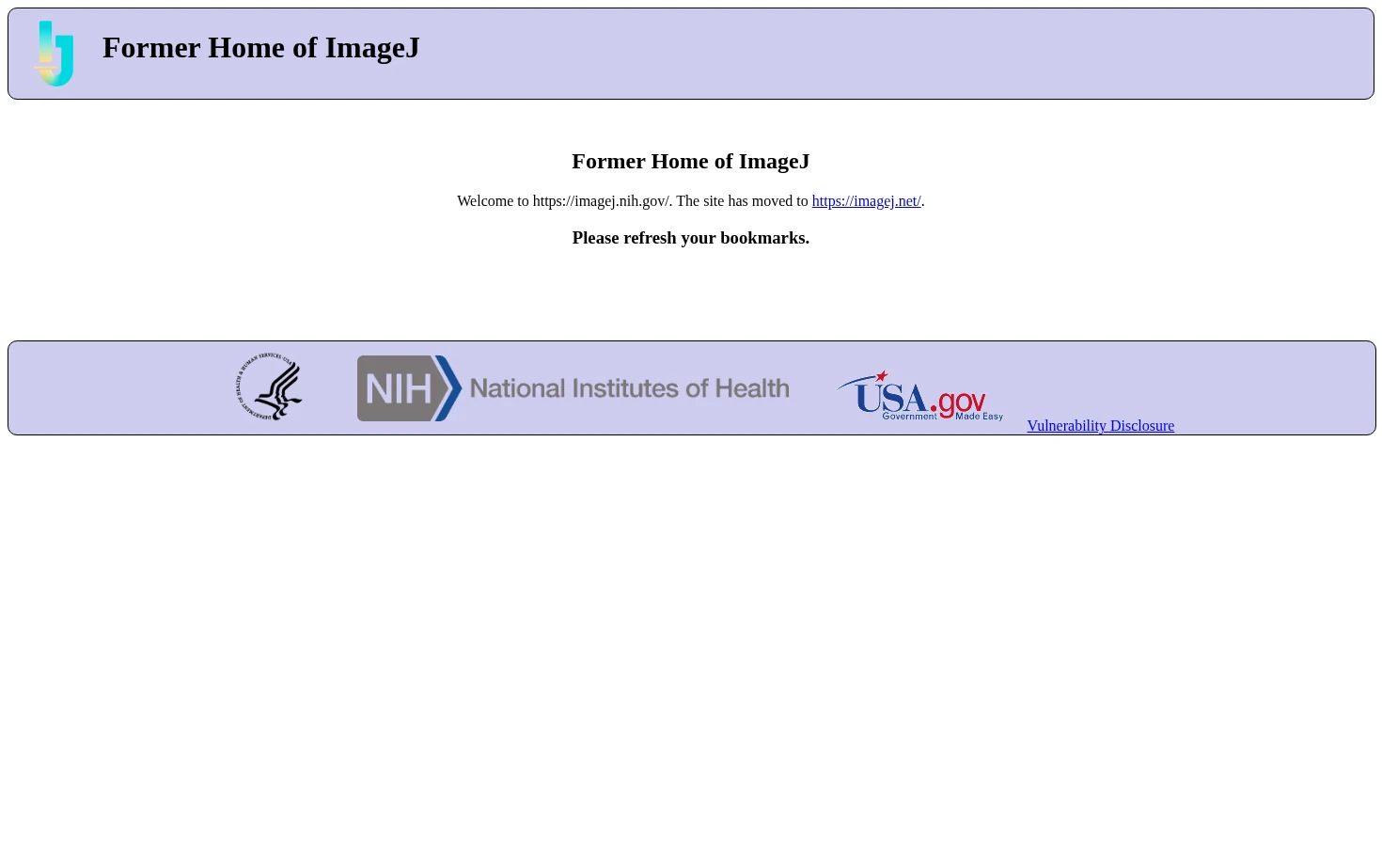 Former Home of ImageJ 页面快照